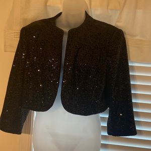 Arthur Levine black sequined bolero size 14